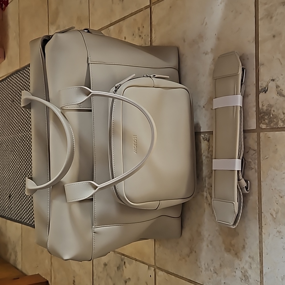 Monos ivory cream duffel